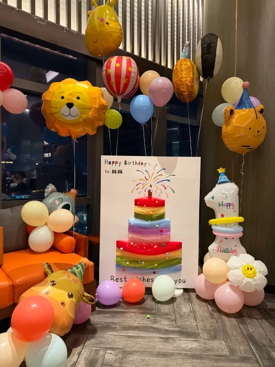 成都儿童生日派对气球与主题背景布置