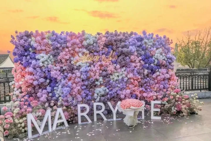 成都露台求婚花艺告白背景
