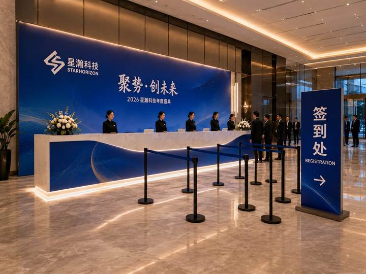 企业活动签到接待区方案效果展示